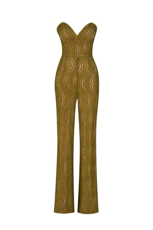 CLOVER SWEETHEART NECK JUMPSUIT